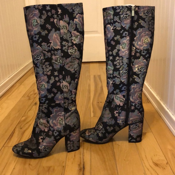 Kenneth Cole Reaction women’s time to step floral tapestry riding boot - Picture 1 of 10